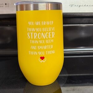 Source Unknown Yellow Insulated Tumbler